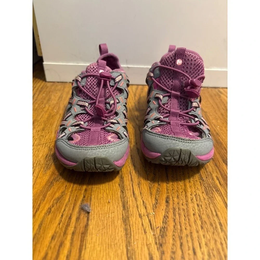 Merrell Kids Athletic‎ Hiking Sandals Size 11 Purple & Gray